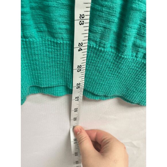 Express Womens Deep Vneck Tunic Aqua Sweater Green Sweater Size Medium - Picture 5 of 5